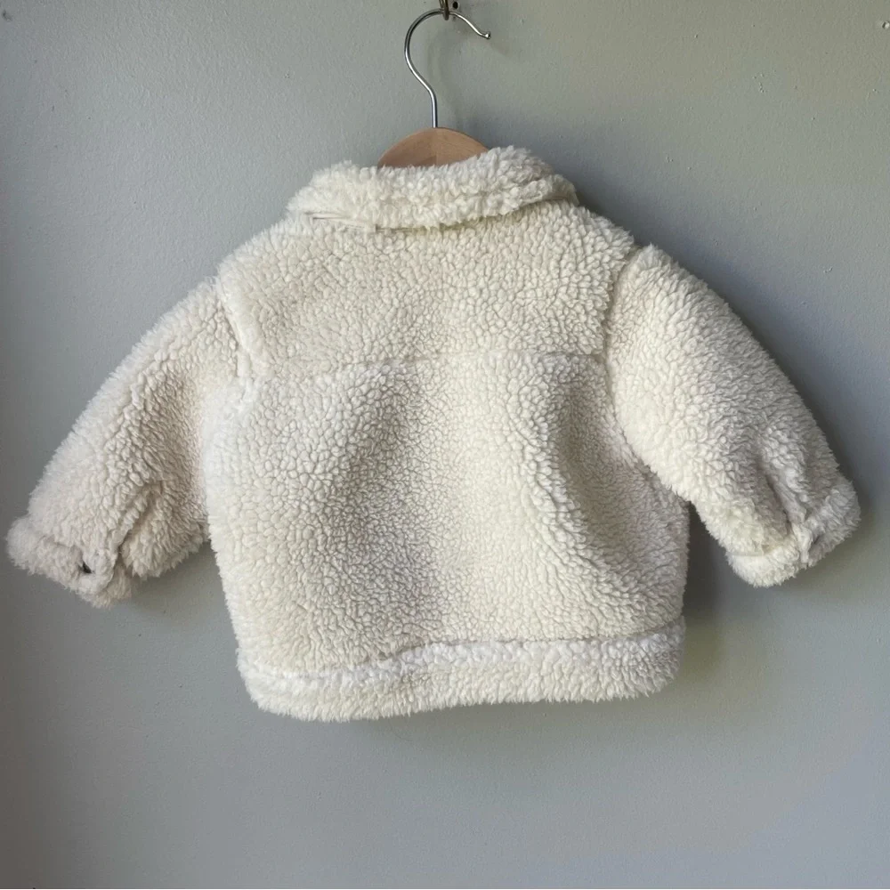 Carter's Cream‎ Sherpa Jean Jacket bomber jacket size 6M